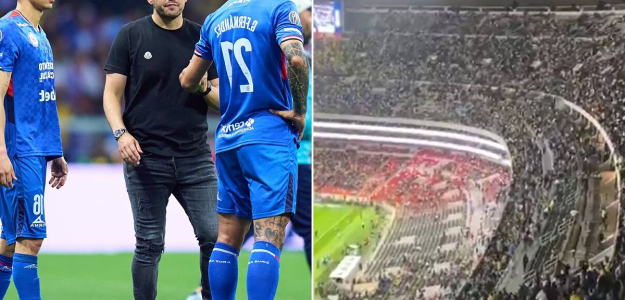 América y Cruz Azul empatan en un Estadio Azteca con problemas