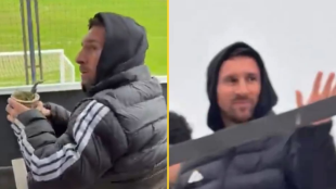 Leo Messi disfruta del fútbol argentino en su regreso a las canchas